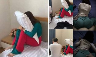 Em nói đi bế giảng mà bị anh bắt tại trận đang địt với đồng nghiệp
